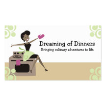 African American retro housewife cooking baking Business Card Template
