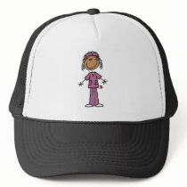 African American Stick Figure Nurse Hat