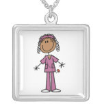 African American Stick Figure Nurse Jewelry