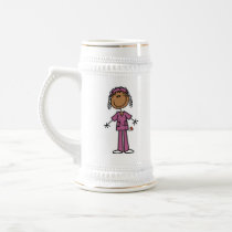 African American Stick Figure Nurse Mugs
