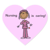 African American Stick Figure Nurse Sticker