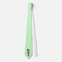 African American Stick Figure Nurse Custom Tie