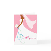 African American Will You be my Bridesmaid Card