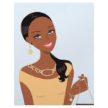 African American Woman letterhead