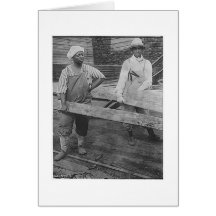 African American Women in Lumber Yard 1919 Greeting Card