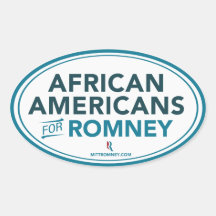 African Americans For Mitt Romney 2012 (White) Sticker