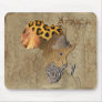 African Animal Texture Map of AFRICA Wildlife Mouse Pads