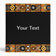 African art pattern binder