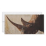 African black rhino with big horns photo greeting card