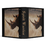 African black rhino with big horns vinyl binders