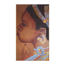 African Bride Wrapped Canvas Canvas Prints