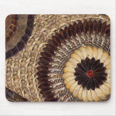 African Butterfly Wing Art Mousepad - Art Deco by AntiqueImages