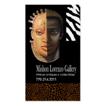 African Collectibles: Afrocentric African American Business Card Template