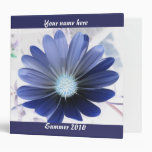 African Daisy Glowing Blue Custom Avery Binder