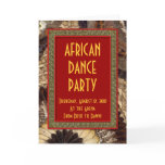 African Dance Party Invitation Card Butterfly Wing