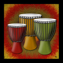 African Djembe Drum Poster posters