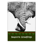 African Elephant Christmas Card