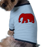 African Elephant Silhouette Ivory Tusks Dumbo Dog T Shirt