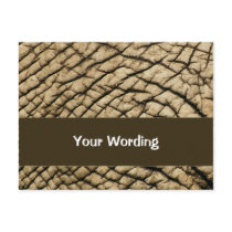 African elephant skin - safari curios postcard