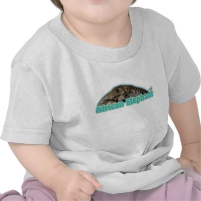 African elephant wildlife safari toddlers t-shirts by Rowood