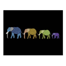 African Elephants Postcard