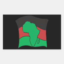 African Flag Rectangular Stickers