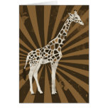 African Giraffe Original Art Greeting Cards