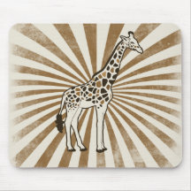 African Giraffe Original Art Mouse Pad