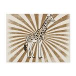 African Giraffe Original Art Postcards