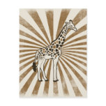 African Giraffe Original Art Post Card