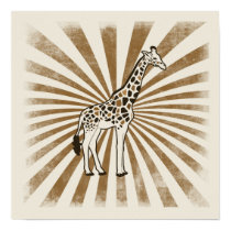 African Giraffe Original Art posters