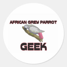 African Grey Parrot Geek Stickers