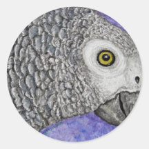 African Grey Parrot Sticker