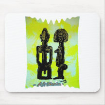 African icon: Ibeji - Twins (Yoruba - West Africa) Mousepad