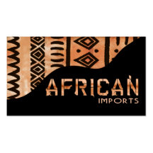 African Imports II - Afrocentric Kenyan mud cloth Business Card Templates
