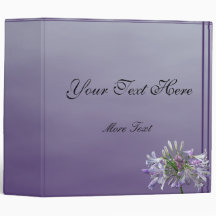 African Lily on Lavender Binder
