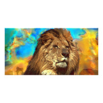 African-Lion-Digital Art Picture Card