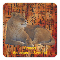 African Lion Endangered Species Wildlife Stickers