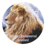 African Lion Endangered Species Wildlife Stickers