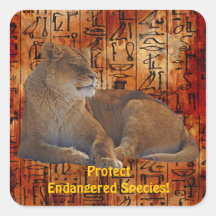 African Lion Endangered Species Wildlife Stickers