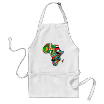 African Map of Africa flags within country maps Aprons