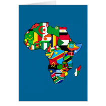 African Map of Africa flags within country maps Greeting Card