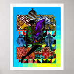 African Market Day Vase Dance Print
