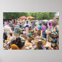 African Market in West Africa Print