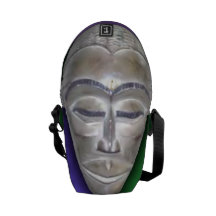 African Mask Courier Bag
