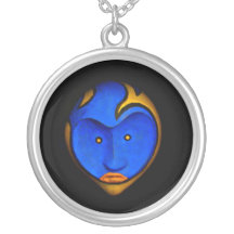 African Mask Necklace