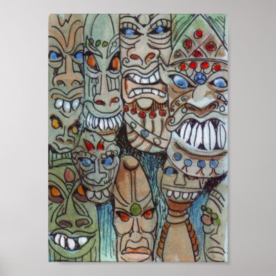 African Masks to ward off evil spirits Posters by churchto12