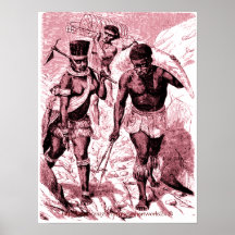 African men & women captives porters -1860's posters