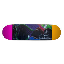 African Moon in Digital Water Skate Board