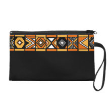 african pattern bag wristlet purse